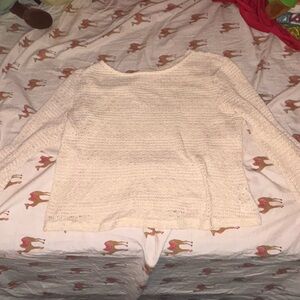 SHEIN Cream Textured Blouse